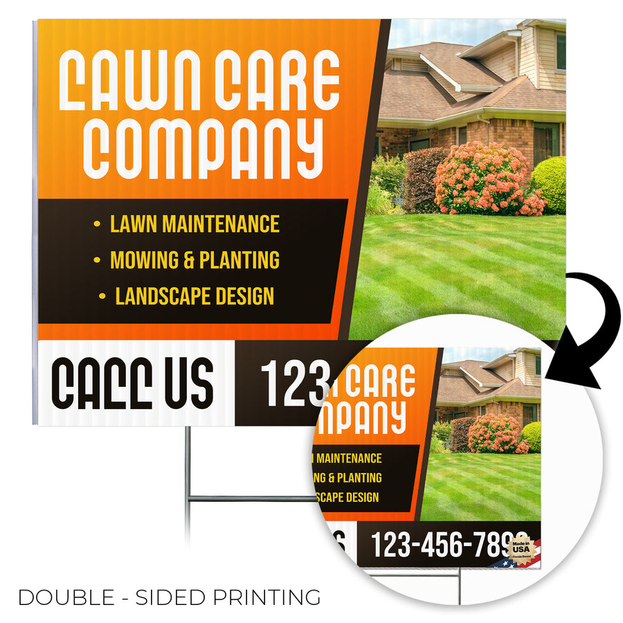 Lawn Care Services Yard Sign Design 7 -  BFS-LC-24x18-DS-D7-BFS-LC-24x18-SS-D7