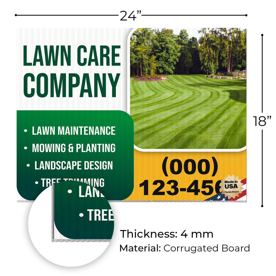 Lawn Care Services Yard Sign Design 8 -  BFS-LC-24x18-DS-D8-BFS-LC-24x18-SS-D8
