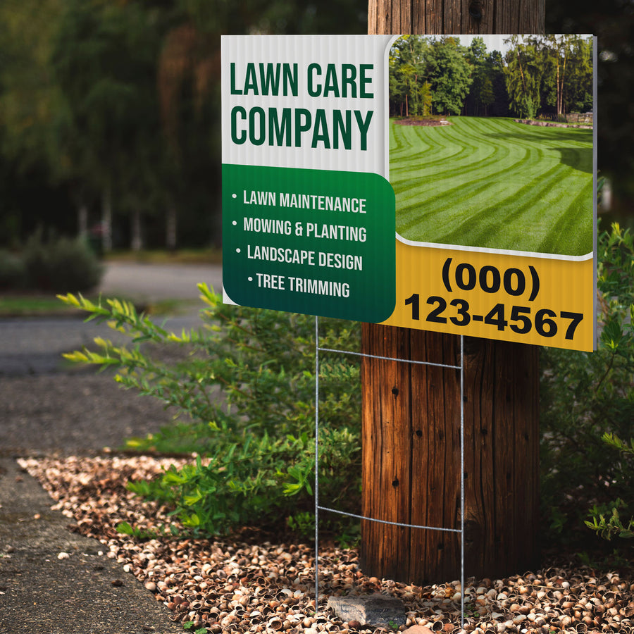 Lawn Care Services Yard Sign Design 8 -  BFS-LC-24x18-DS-D8-BFS-LC-24x18-SS-D8