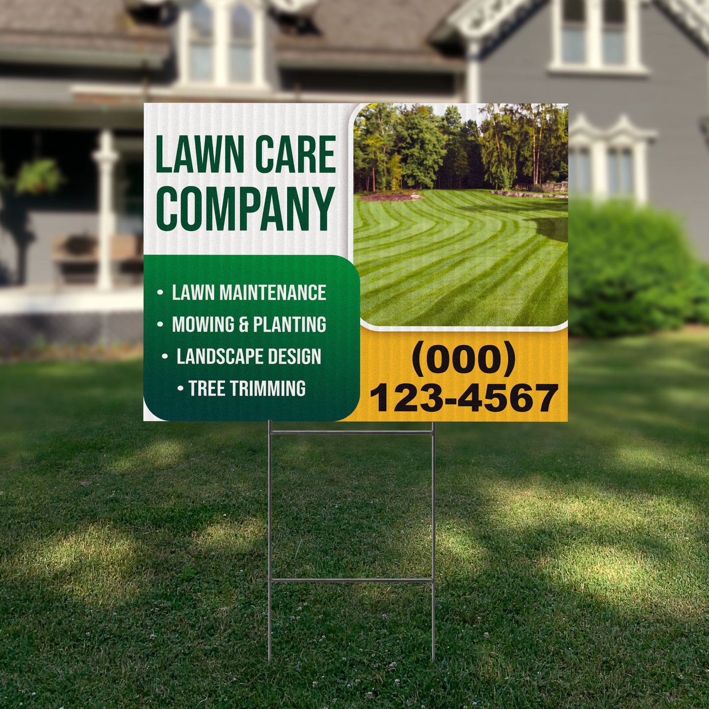 Lawn Care Services Yard Sign Design 8 -  BFS-LC-24x18-DS-D8-BFS-LC-24x18-SS-D8