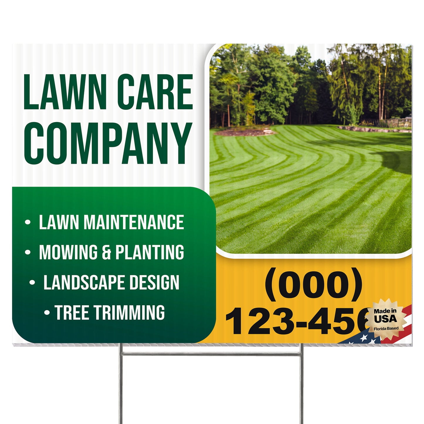 Lawn Care Services Yard Sign Design 8 -  BFS-LC-24x18-DS-D8-BFS-LC-24x18-SS-D8