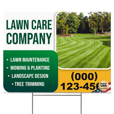 Lawn Care Services Yard Sign Design 8 -  BFS-LC-24x18-DS-D8-BFS-LC-24x18-SS-D8