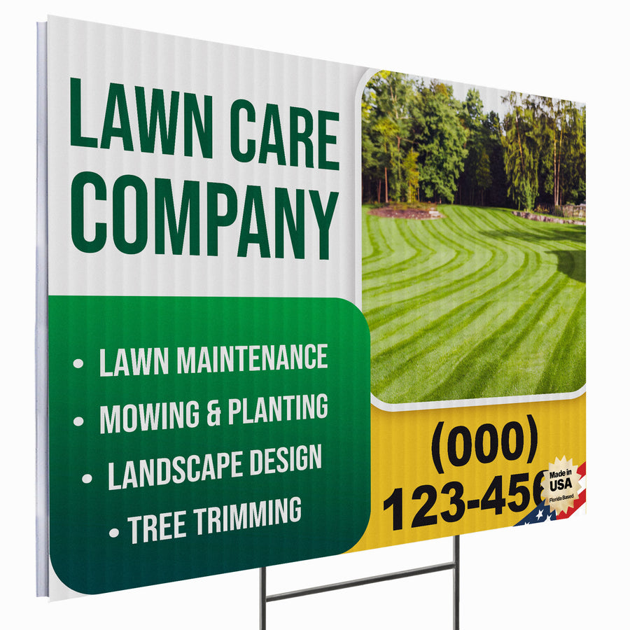 Lawn Care Services Yard Sign Design 8 -  BFS-LC-24x18-DS-D8-BFS-LC-24x18-SS-D8