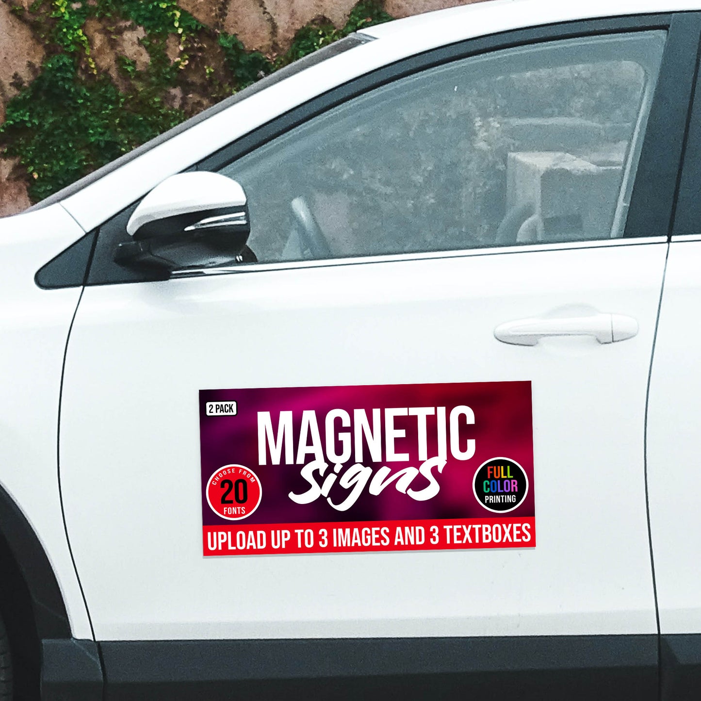 12"x24" Custom Magnet Signs in Full Color for Business and Advertising