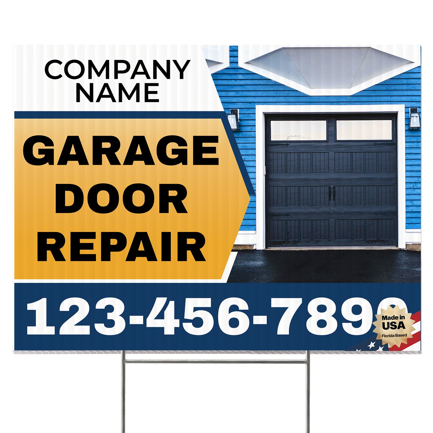 Garage Door Repair Yard Sign Design 3 -  BFS-GRGDR-24X18-DS-D3-BFS-GRGDR-24X18-SS-D3