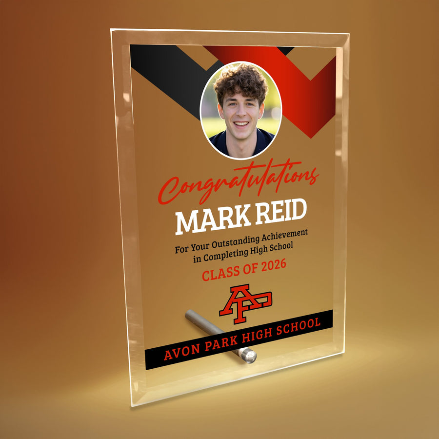 Avon Park High School Glass Plaque Design 1