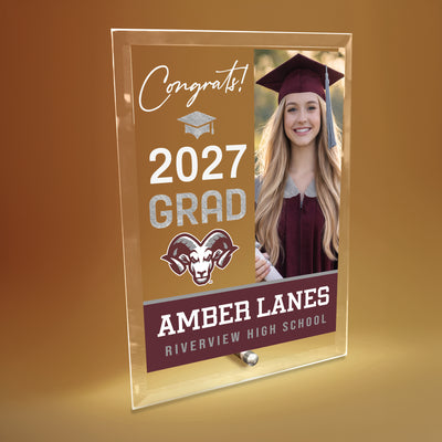 Riverview High School Glass Plaque Design 4