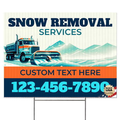 Snow Removal Yard Sign Design 6