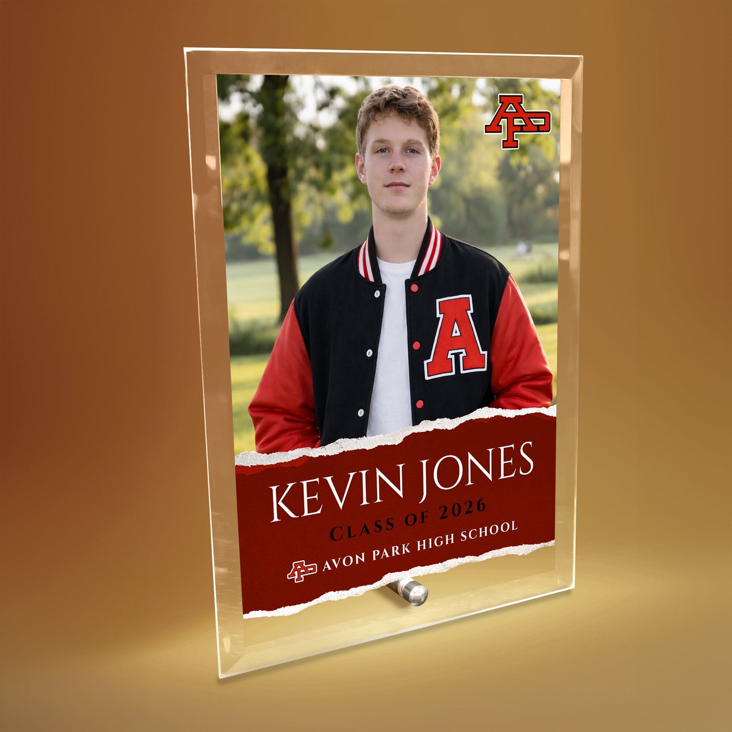 Avon Park High School Glass Plaque Design 3