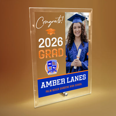 Palm Beach Gardens High School Glass Plaque Design 4
