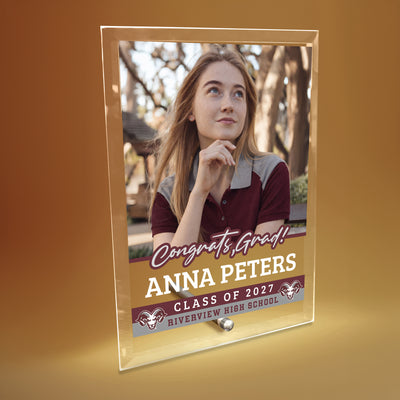 Riverview High School Glass Plaque Design 2