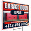 Garage Door Repair Yard Sign Design 2 -  BFS-GRGDR-24X18-DS-D2-BFS-GRGDR-24X18-SS-D2