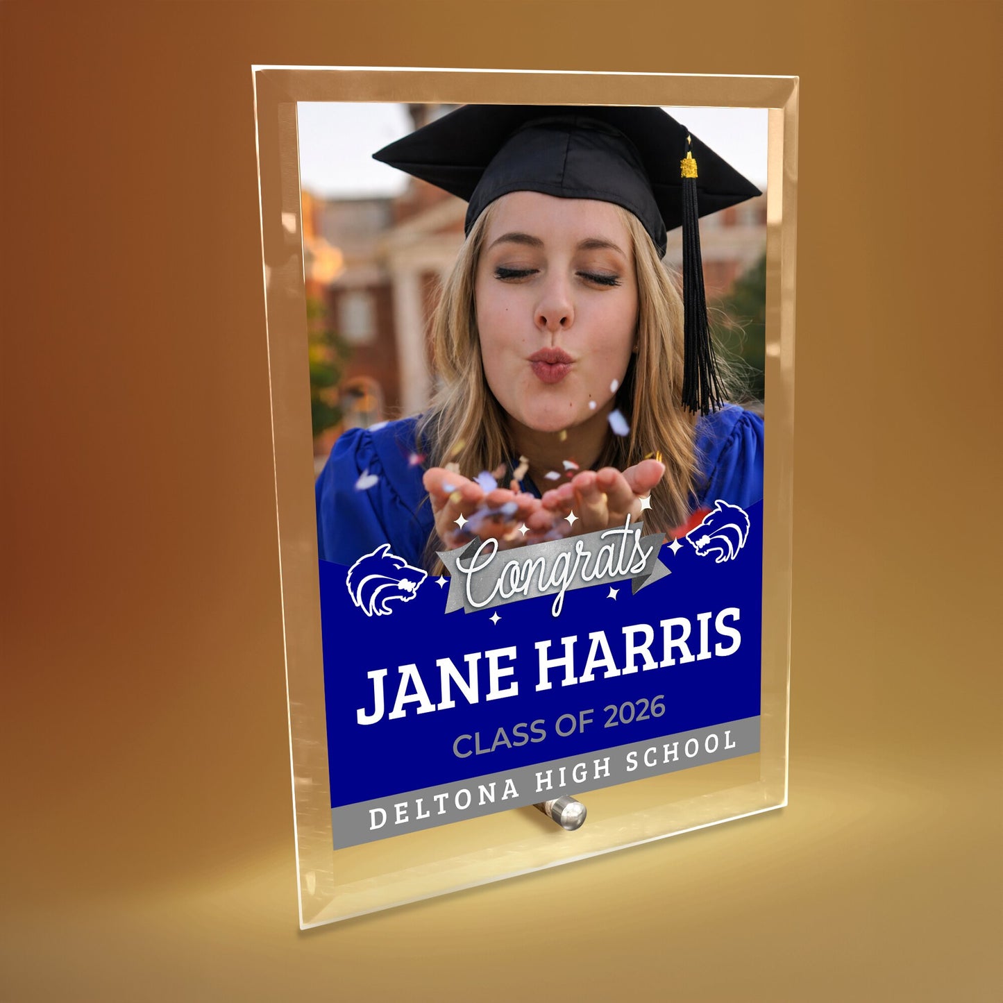 Deltona High School Glass Plaque Design 6