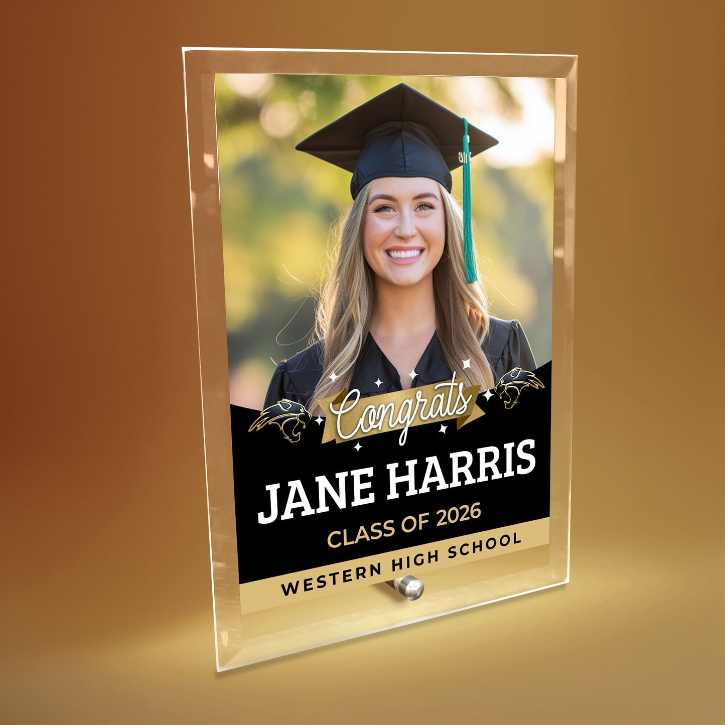 Western High School Glass Plaque Design 6