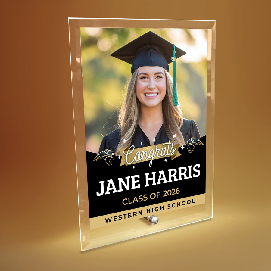 Western High School Glass Plaque Design 6