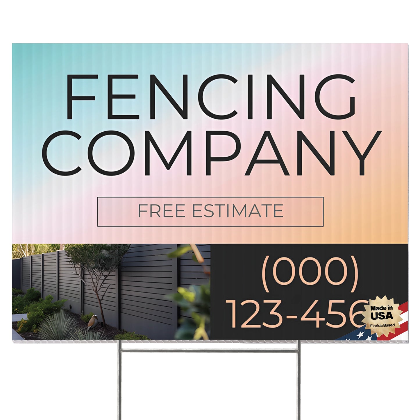 Fencing Services Yard Sign D3