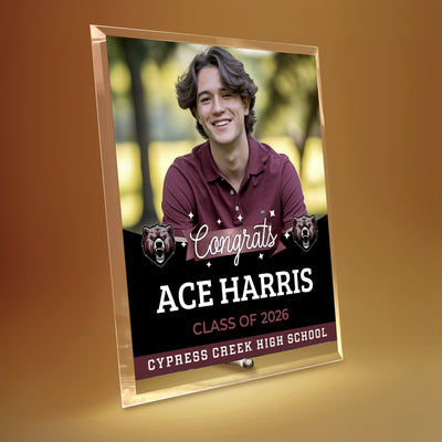 Cypress Creek High School Glass Plaque Design 6