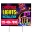 Christmas Lights Installation Yard Sign Design 8