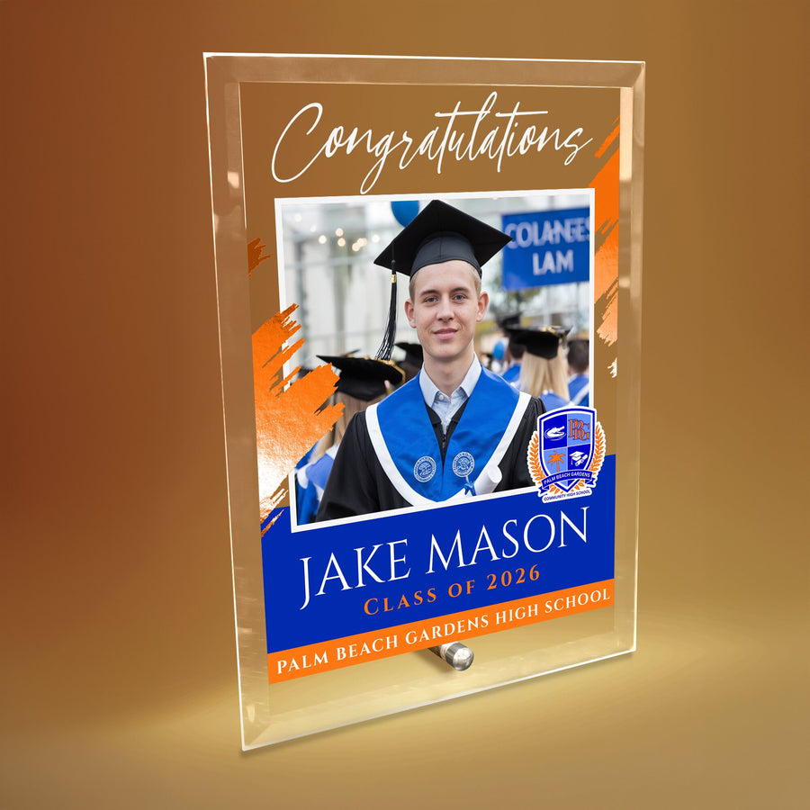 Palm Beach Gardens High School Glass Plaque Design 5