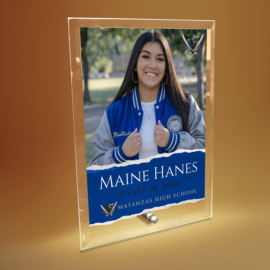 Matanzas High School Glass Plaque Design 3