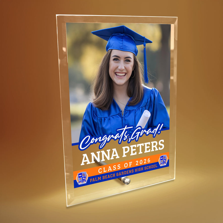 Palm Beach Gardens High School Glass Plaque Design 2