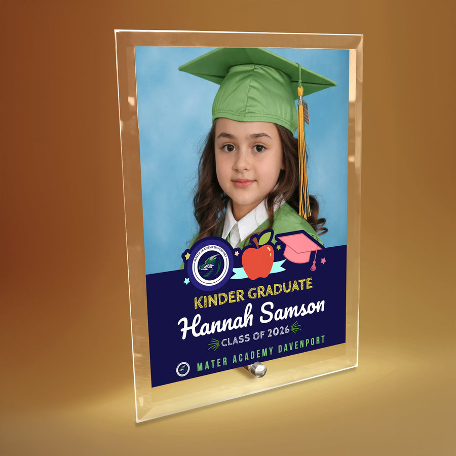 Mater Academy Davenport Kindergarten Glass Plaque Design 3