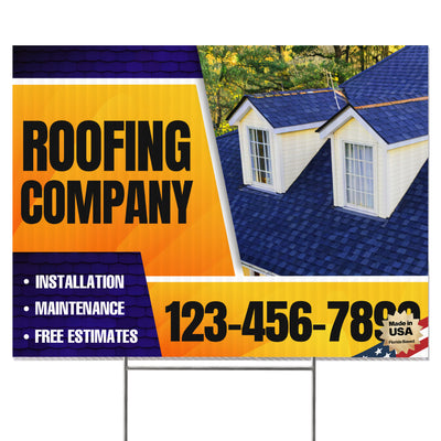 Roofing Services Yard Sign Design 5