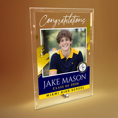 Miami High School Glass Plaque Design 5