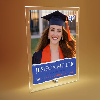 Harmony High School Glass Plaque Design 3