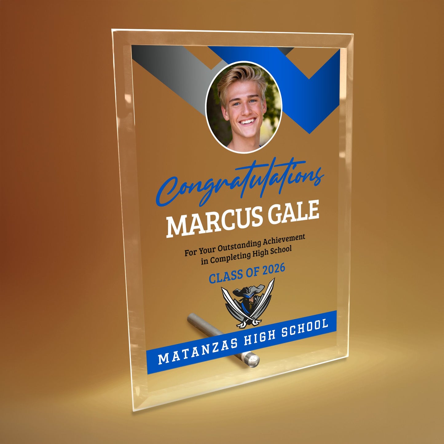Matanzas High School Glass Plaque Design 1
