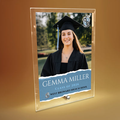 West Broward High School Glass Plaque Design 3