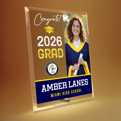 Miami High School Glass Plaque Design 4