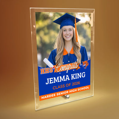 Hardee Senior High School Glass Plaque Design 6