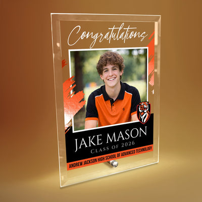 Andrew Jackson High School of Advanced Technology Glass Plaque Design 5