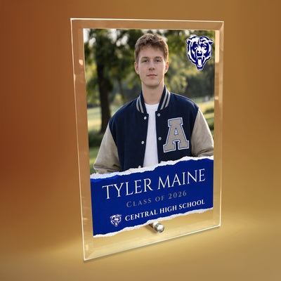 Central High School Glass Plaque Design 3