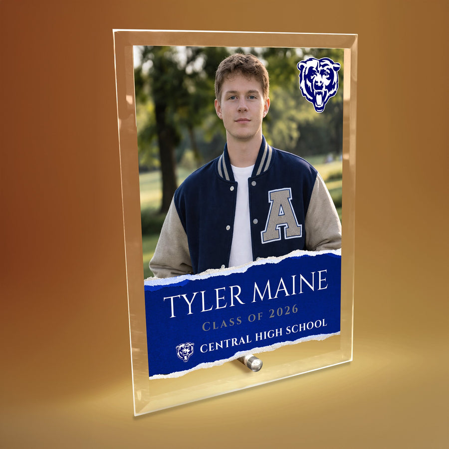 Central High School Glass Plaque Design 3