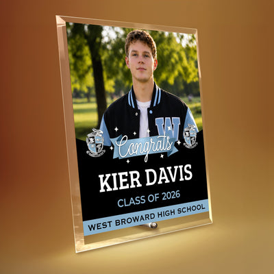 West Broward High School Glass Plaque Design 6