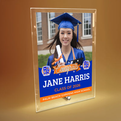 Palm Beach Gardens High School Glass Plaque Design 6