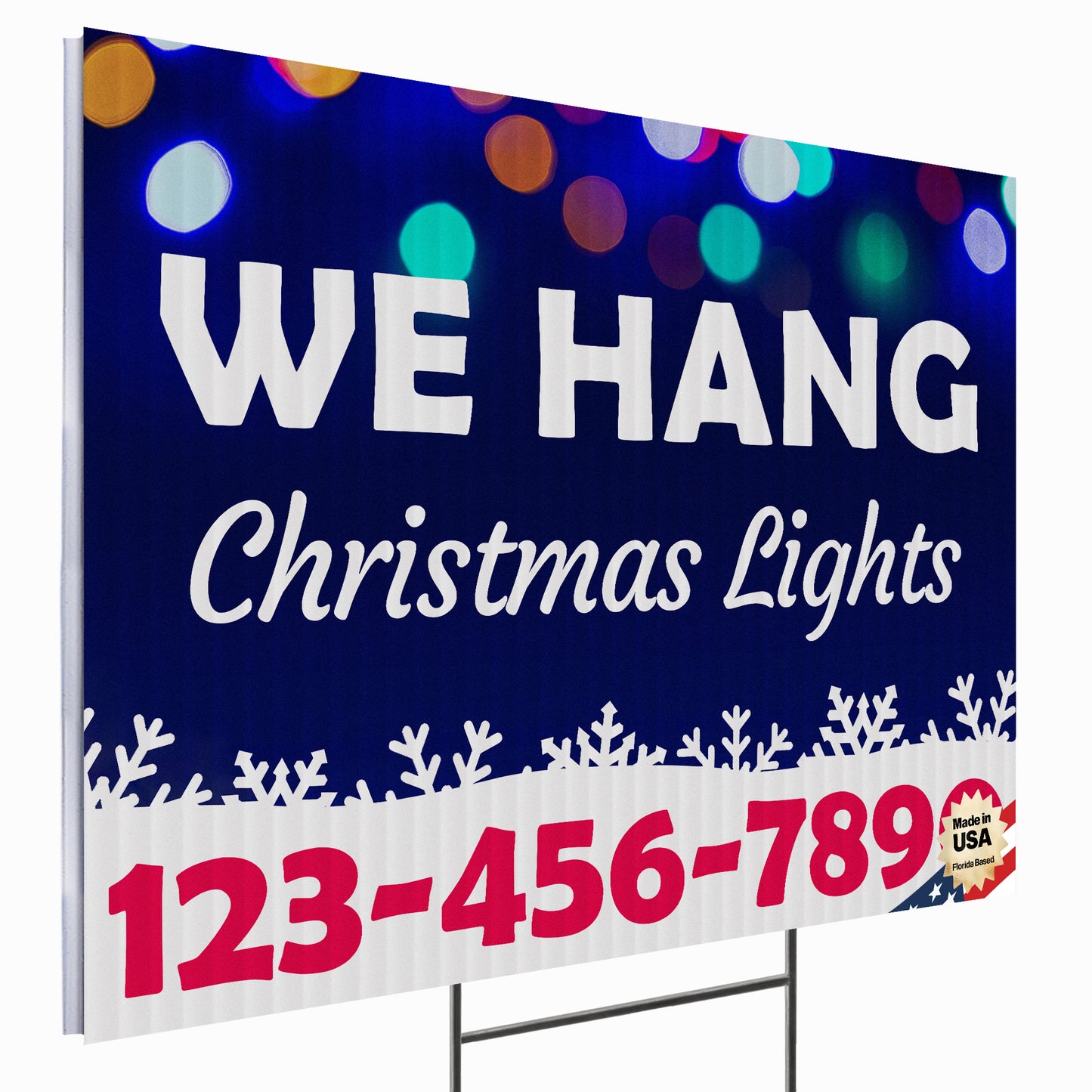 Christmas Lights Installation Yard Sign Design 5