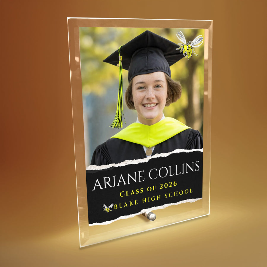 Blake High School Glass Plaque Design 3