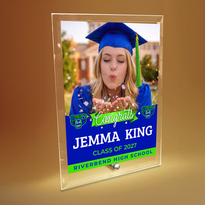 Riverbend High School Glass Plaque Design 6