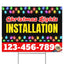 Christmas Lights Installation Yard Sign Design 1