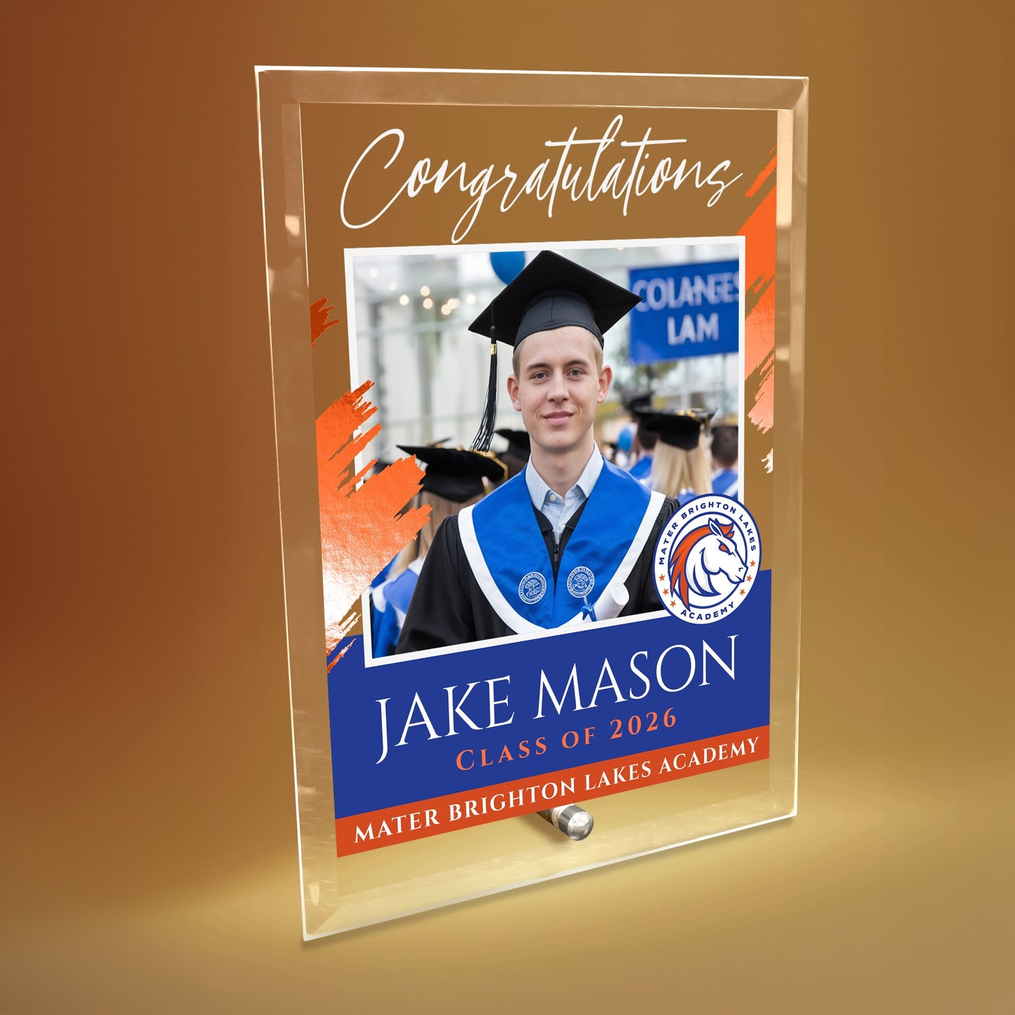 Mater Brighton Lakes Academy Glass Plaque Design 5