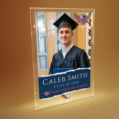 Faith Christian Academy Glass Plaque Design 3