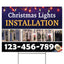 Christmas Lights Installation Yard Sign Design 4