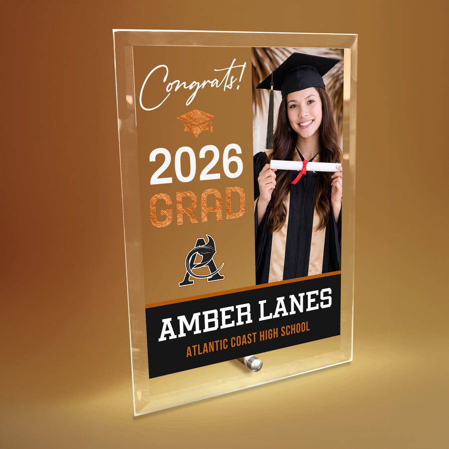 Atlantic Coast High School Glass Plaque Design 4