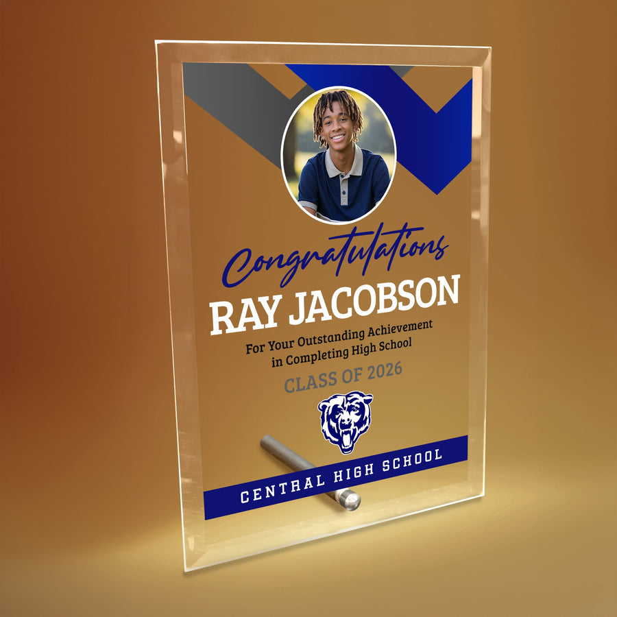 Central High School Glass Plaque Design 1