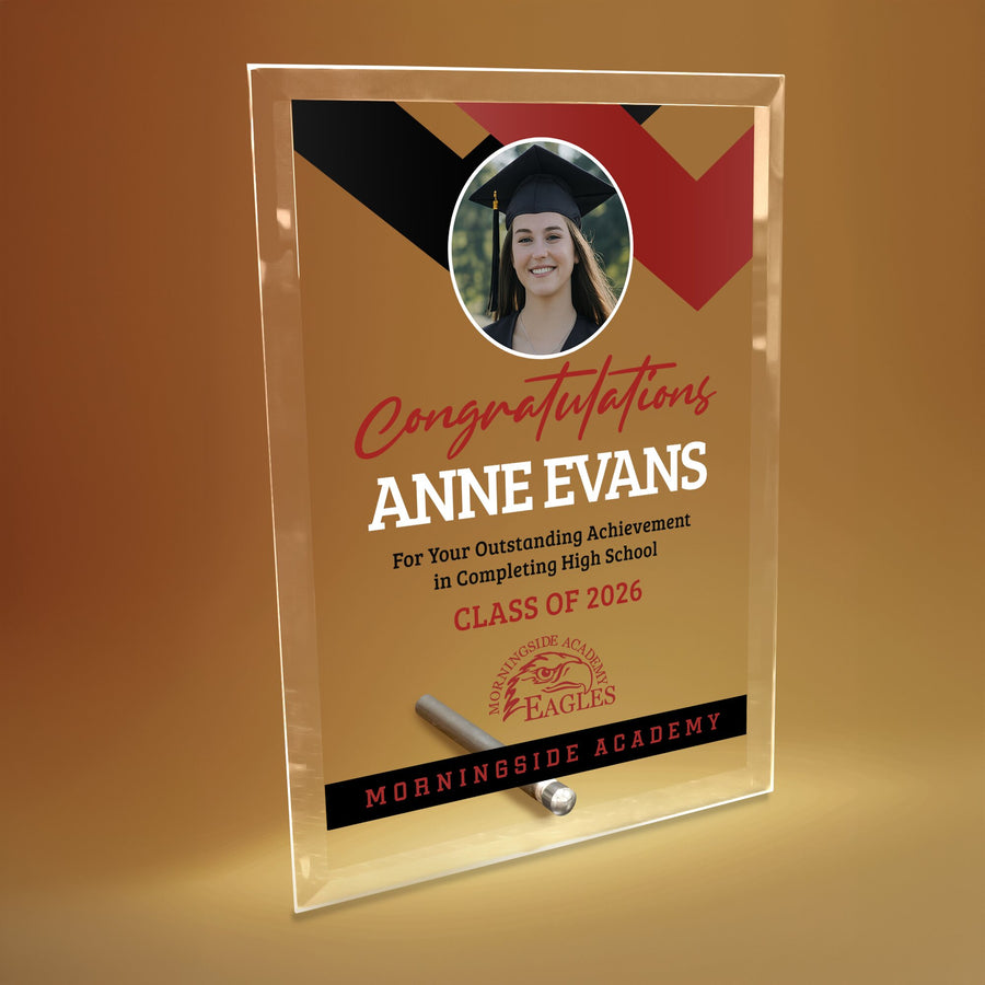 Morningside Academy Glass Plaque Design 1