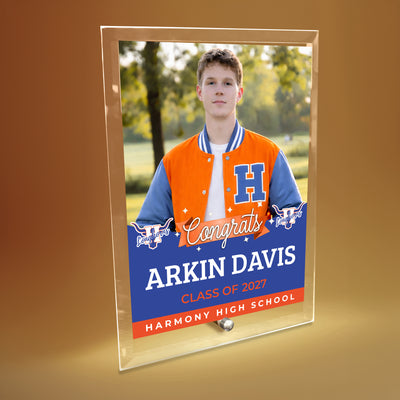 Harmony High School Glass Plaque Design 6