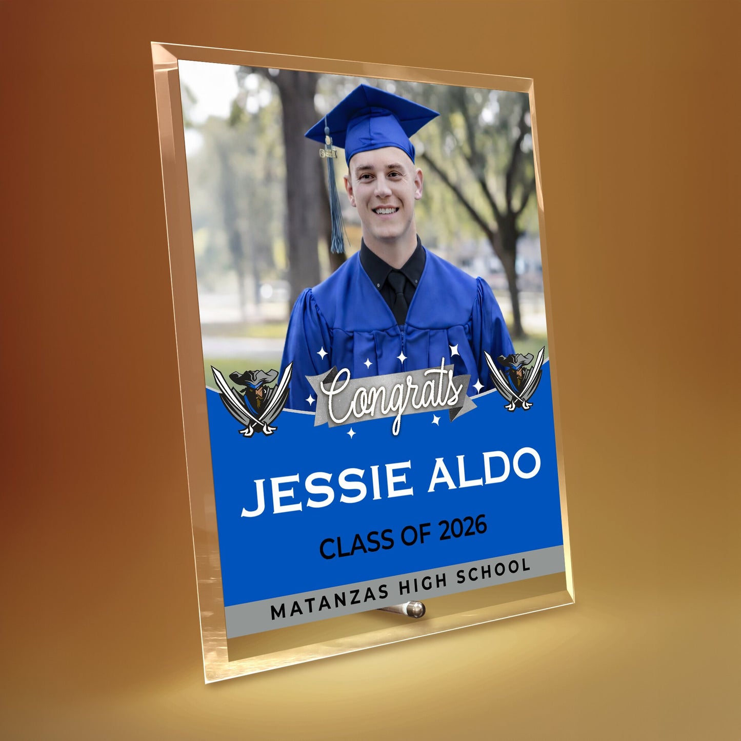 Matanzas High School Glass Plaque Design 6